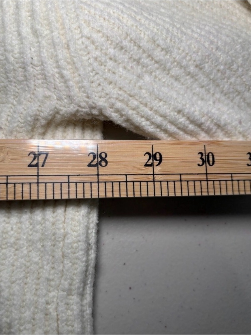 Talbots Ivory Ribbed Button-Placket Sweater - Picture 7 of 8
